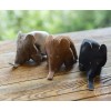 Luxury Cowhides Decorative Handmade Mini Elephant Doll - Assorted Tones