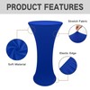 Nacuci 24x43 Inch Round Fitted Cocktail Table Cover Royal Blue