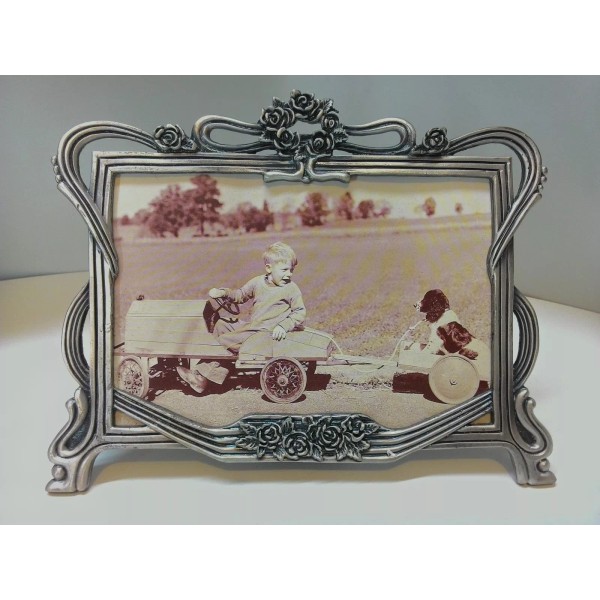 Large Rose Picture Frame/ Floral Picture Frame/ Ribbon Picture Frame