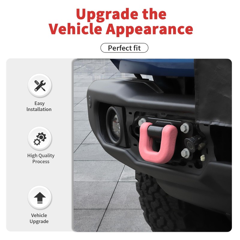 SQQP Bumper Tow Hook Covers Compatible with Ford Bronco 2021-2024+Exterior