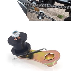 Shakas Chain Tensioner, 110 CC 125 CC 140 CC Heavy Duty Chain Roller Tensioner with Spring, Iron Rust-proof Portable Sprocket Guide, for Most Motorcycles ATVs Mini Bikes Chain Repair Tool (Black)