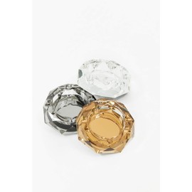 Jack Hearts Glass Ashtray for Home or Office (Black)