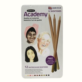 Derwent Academy Set - Aquarell, Hauttöne, 12-er Packung