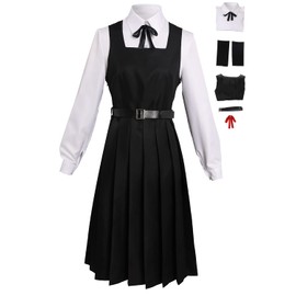 Wolancy Cosplay Costume School Outfit Uniform Dress Shirt Cape Jacket Skirt Suit Set Mitaka Asa M