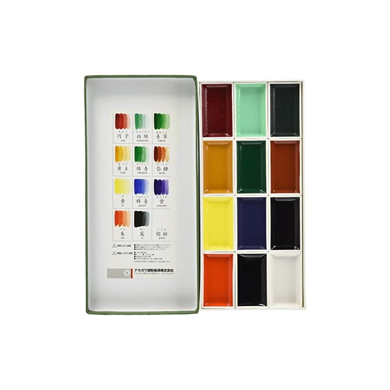 Nakagawa Gofun Paint for Japanese Painting Phoenix Face 12 Colors