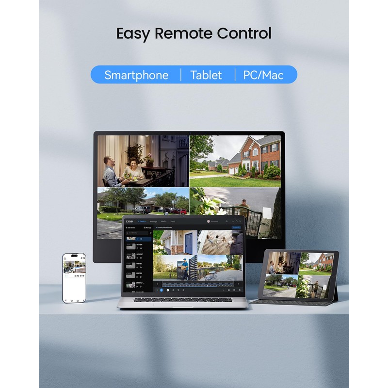 ZOSI H.265+ 5MP 3K Lite CCTV DVR 8 Channel Full