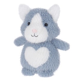 Apricot Lamb Cat Plush Toys for Kids, Soft Cute Cuddly Toy for Baby Girls and Boys, Fluffy Cat Blue 22 cm