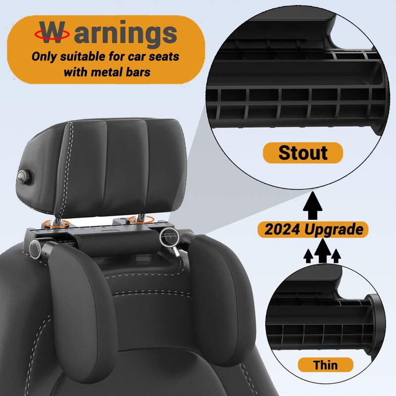 zorunowa Car Headrest Pillow, Thickened Memory Foam Road Pal Headrest,