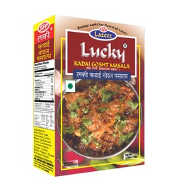 Lucky Karahi Gosht/Mutton Masala Recipe and Seasoning Mix, Delicious Blend of Whole Spices and Herbs, 50g [Pack of 5], Low Sodium, No MSG, Easy to Cook
