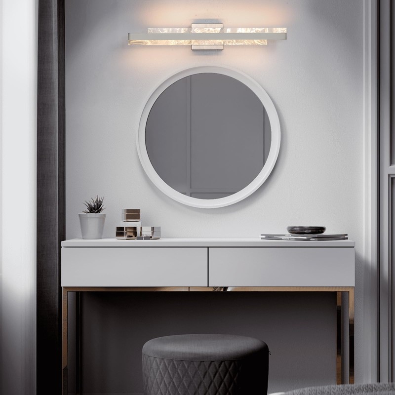 HAHZT Modern Bathroom Vanity Light: Brushed Nickel 27 inch 28W