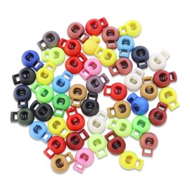 Cluoling Cord Lock, Cord Stopper, Colorful Elastic Cord Stopper, Spring Cord Stopper, Rubber Adjustment Buckle, Rope, Outdoor Use, Plastic Cord Lock, Adjustment Stopper, Clothes, Bags, Cord Locks, String Holder, Replacement, Repair, Pack of 50, Colorful