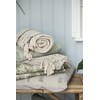 Ib Laursen 100% Cotton Blanket Throw Cream With Woven Black