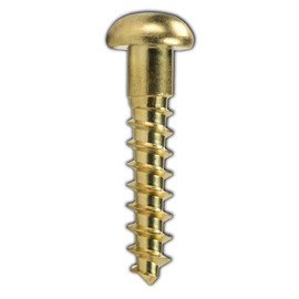 Cabinet Screws Pocket Hole Screws Fat Wood Drywall Screws Wood Screws Woodworking Clamps Round Head Wood Screw Set Slotted Drive Brass Deck Screws #4 x 5/8" (100 Pcs) Super-Deals-Shop