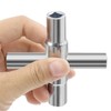 SKIPTHYBER Square Key, Wrench, Multifunctional Cross Key, 4-Way Inner Dimensions