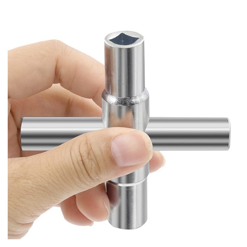 SKIPTHYBER Square Key, Wrench, Multifunctional Cross Key, 4-Way Inner Dimensions