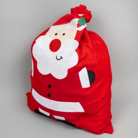 Shatchi 50pcs Giant Christmas Santa Stocking Xmas Sack Gifts Presents Bag Bulk Deal Wholesale 50 x 60 cm, Red