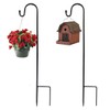 GULELAYAR Shepherd Hooks for Outdoor 30 Inches Tall Plant Baskets Hook for Hanging Bird Feeders, Solar Light, Garden Stakes and Wedding Decor