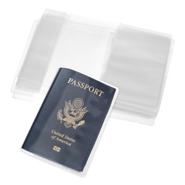 10PCS Clear Passport Cover, Transparent Passport Cover, Plastic Passports Protector for Men and Women, Waterproof Passport-Holder for Travel, Travel Document Organizer for Passports and ID Cards