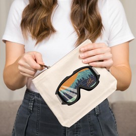 Lantern Press Alta, Utah, Ski Goggles, 100% Cotton Zipper Pouch, Travel Accessory, Go Bag