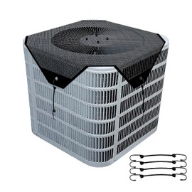 FaddishDeal Central Air Conditioner Covers for Outside Units,Mesh AC Cover,Breathable Top Universal Mesh Cover Defender for Air Conditioner All Seasons(Black,36"X36")