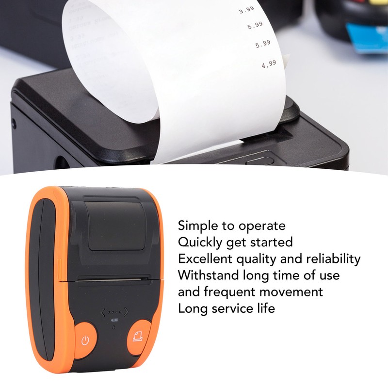 Bluetooth Receipt Printer Portable Mini Thermal Bill POS Pocket Ticket
