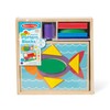 Melissa & Doug Beginner Wooden Pattern Blocks Educational Toy with