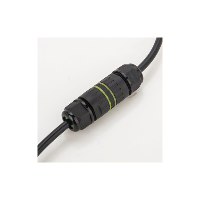 EVOGES IP68 Waterproof Outdoor Inline Cable Connector, 3 Pole, Ø5-12mm