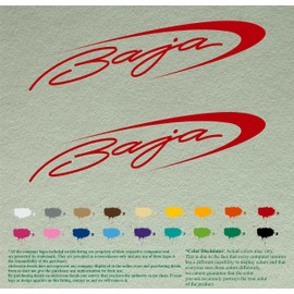 Pair of Baja Boats Compatible Replacement Decals Vinyl Stickers Boat Outboard Motor Set of 2 (12", Red 031)