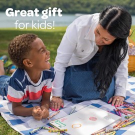 Crayola Ultra Clean Washable Crayons, Built in Sharpener, 64 Count, Kids at Home Activities