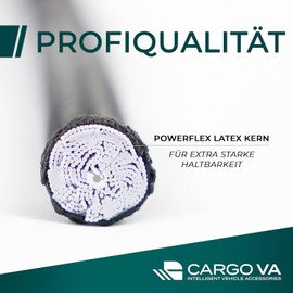CARGO VA Intelligent Vehicle Accessories CargoVA Gummiseil 4mm 10m schwarz - Expanderseil 70% Dehnung - Wetterfestes Spannseil fr Anh?nger, Sonnensegel, Planen UVM