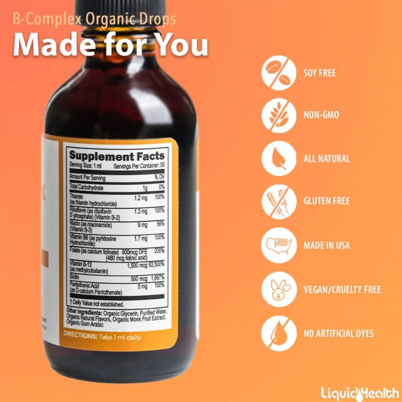 Liquidhealth Vitamina Complejo Orgánico Líquido 2oz