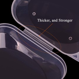 Dummy Case,3 Pack Pacifier Storage Box with Portable Handle Soother Pacifier Boxes BPA Free Baby Nipple Cases Prevent Bacterial Dust for Travel(Yellow+Transparent+Blue)