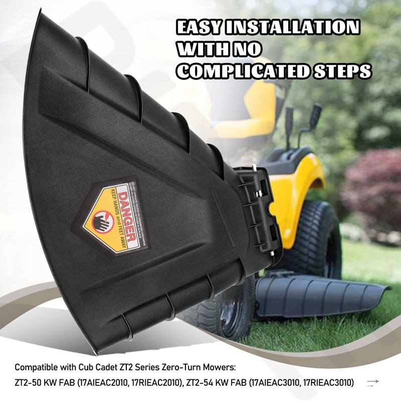 BIBIJIE 631-07619 Side Discharge Deflector Chute Assembly for CUB Cadet