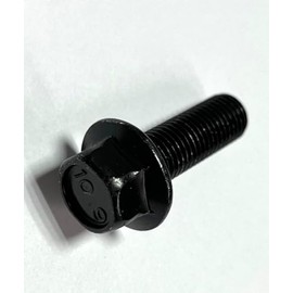 Black Plated M10P = 1.25 (Fine) X30L 10.9 High Strength Flange Bolt (a) Pack of 1