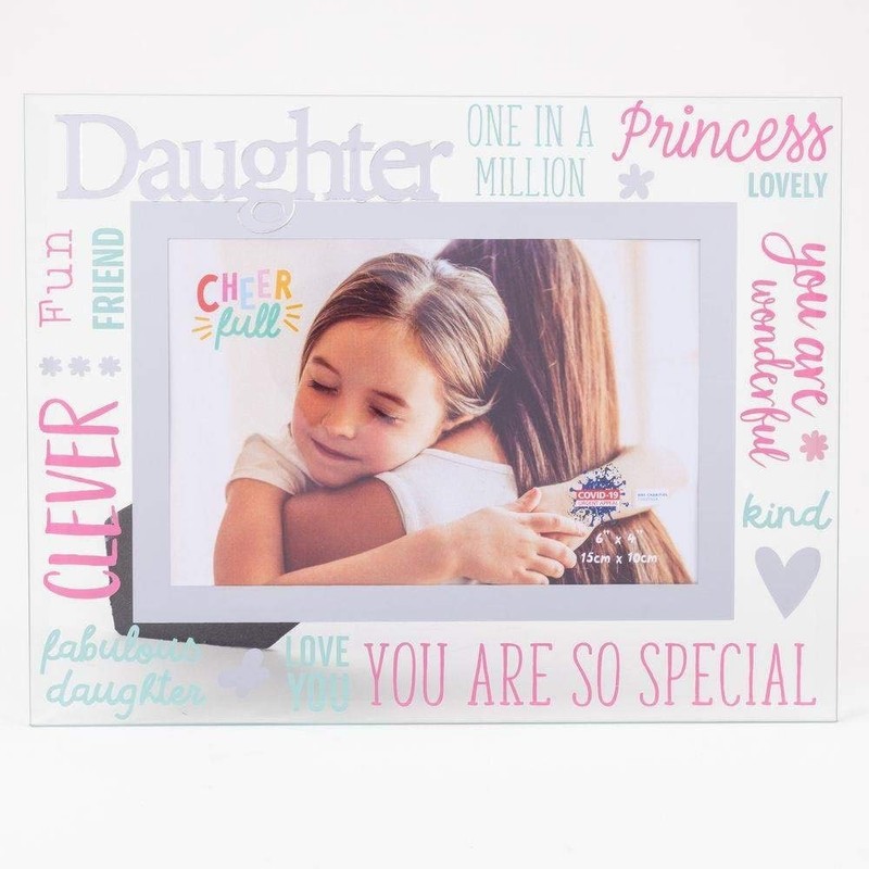 Widdop & Co. 3D Words Glass Photo Frame 6 x