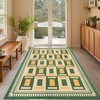 nesrt Washable 5x7 Area Rugs for Living Room Checkered, Modern
