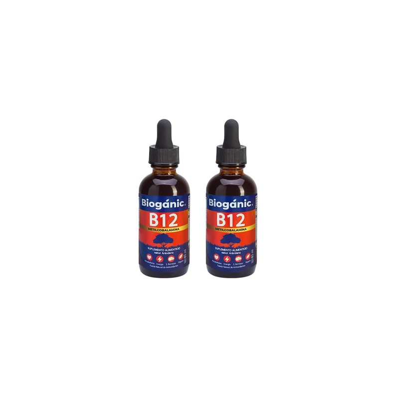Vitamina B12 Lquida Sublingual Metilcobalamina Paquete de 2 Sabor Arndano
