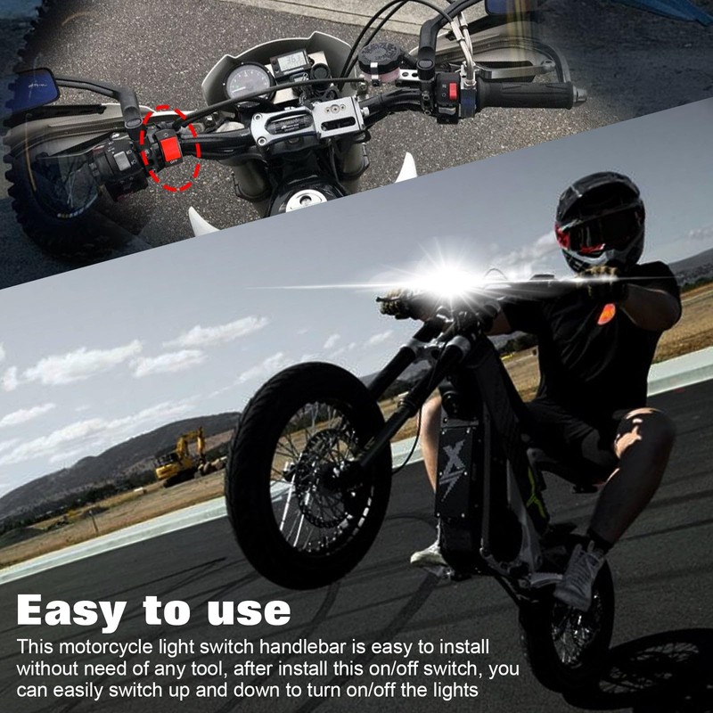 x xotic tech Motorcycle Handlebar Switch ATV Light Toggle Switch