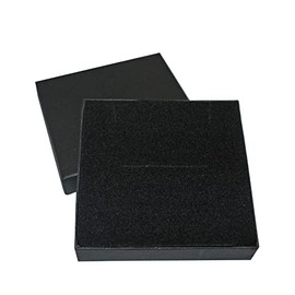 Widdle Gifts 9cm x 9cm Black Box Bracelet Pendant Necklace Cardboard Storage Case Jewellery Presentation Organizer