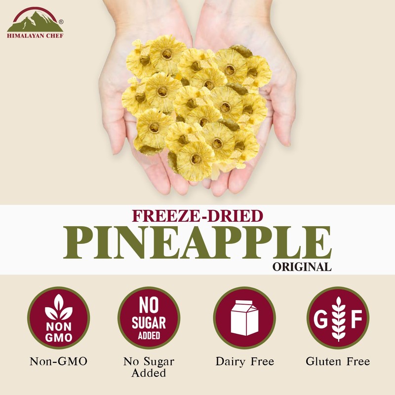 Himalayan Chef Freeze-Dried Fruit – 15g/Each Freeze-Dried Pineapple | Organic