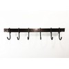 Rogar 18" Hammered Copper Utensil or Utility Bar Rack