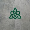 Transparent Decal Stickers of Celtic Knots Trinity Heart (Green) Premium