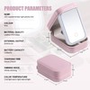 STORICANS Small Makeup Box with Light-Filling Mirror, Portable Cosmetics Case,