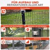 Qualinos 10 x Universal Double Rod Mat Fence Attachment, UV-Stabilised,