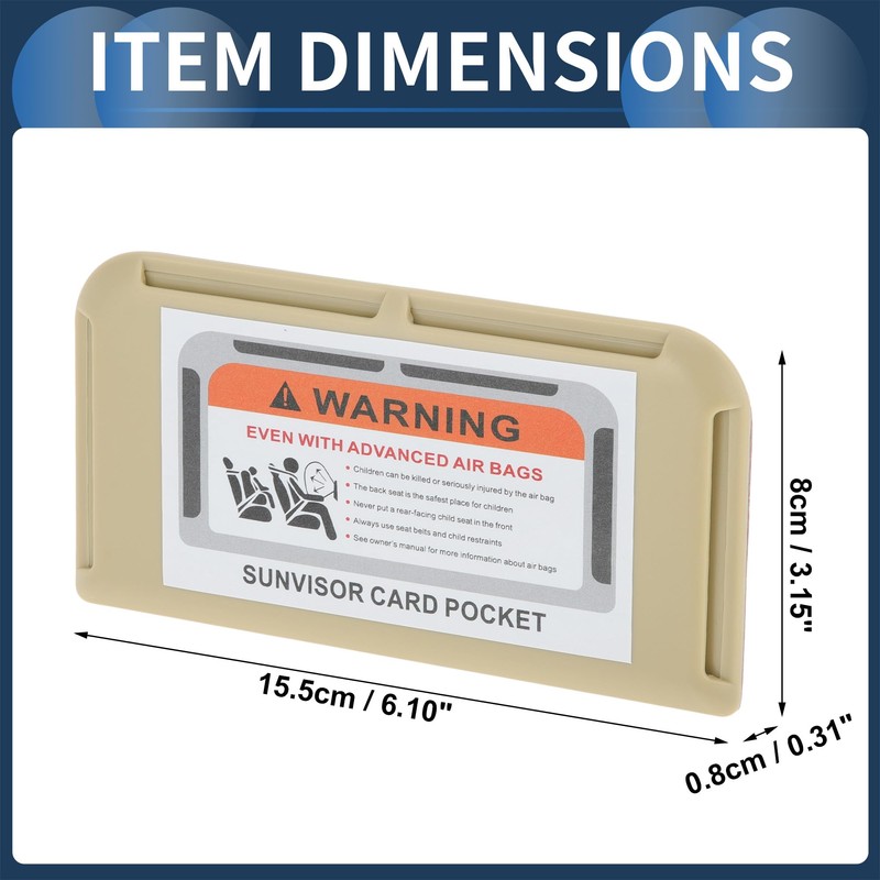 INFINAUTO Car Sun Visor Organizer, Auto Visor Storage Pouch Elastic