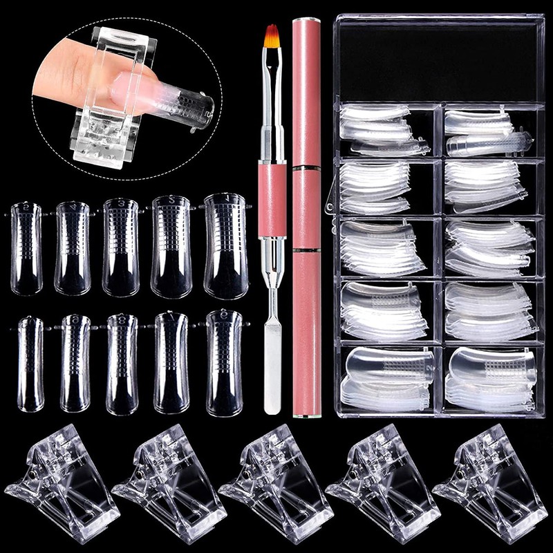 100 Piezas Puntas Transparentes para Extensión de Uñas Puntas de