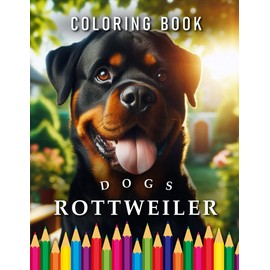 Rottweiler | Coloring Book: For Adults & Children | The perfect Gift for Dog Lovers
