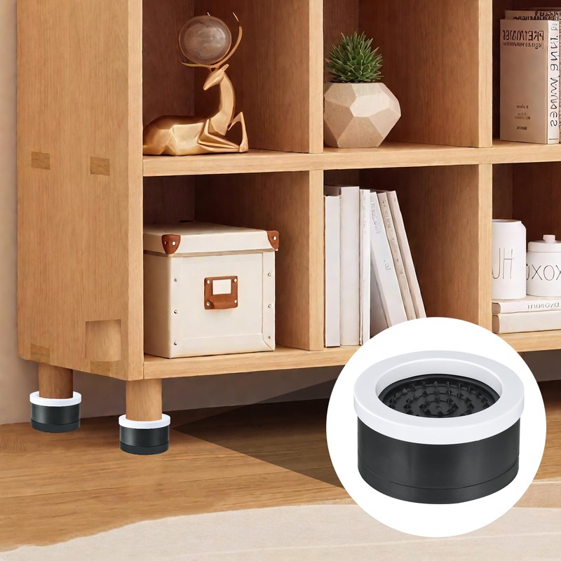 Wensdr 4 Packs 1.7-2.2" Adjustable Furniture Risers Anti Slip Rubber