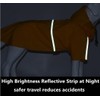 GLURIZ Impermeable para Perros con Rayas Reflectantes, Impermeable con Capucha