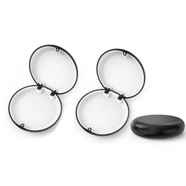 Fokroin 2 x Braces Box, Denture Container, Prosthesis Box, Brace Box, Box for Tooth Splint & Grinding Splint Box, Bit Box for Aligner Case, for Travel and Daily Use (Black)